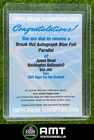 James Wood RC Rookie Break Out Auto /99 2025 Topps Tier One Blue Foil #BOA-JWO