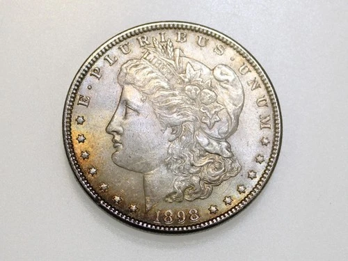 1898-P $1 MORGAN SILVER ONE DOLLAR CH/GEM BU
