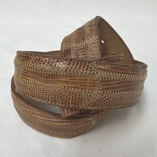 VINTAGE NOCONA BROWN EXOTIC GENUINE LIZARD BELT ISZE 36 USA 40"X1.5"