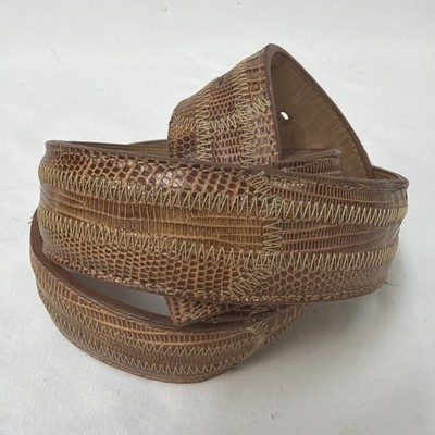 Nocona Genuine Lizard belt size 23 Nocona Gator Print Tooled Billet Western Belt | Boot Barn main image 2