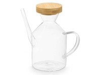 ÖLkaraffe ÖLspender Karaffe Saucen-Karaffe Essigkaraffe 600Ml Bambusdeckel Deko