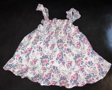 NEW Baby Girls Tommy Bahama Cotton Floral Glitter Dress 3-6M 59 MSRP