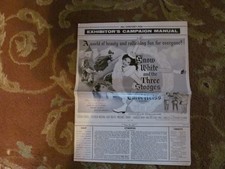 SNOW WHITE AND THE THREE STOOGES PRESSBOOK AND AD SUPPLEMENT 1961