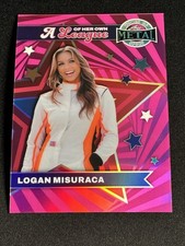 LOGAN MISURACA 2025 LEAF METAL WOMEN OF SPORT PINK PRIZM 1/3 AUTO RACING 🔥🔥
