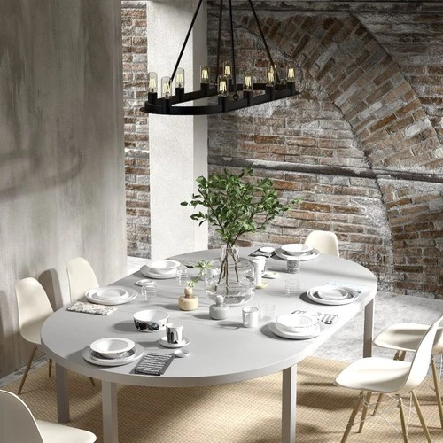 Hunter Fans - Saddlewood 10-Light Chandelier in Chandelier Style-16 Inches Wide - Picture 2 of 2