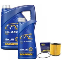 MotoröL Set Mannol 10W-40 API SN/CH-4 6 Liter + ÖLfilter FüR Renault Laguna II