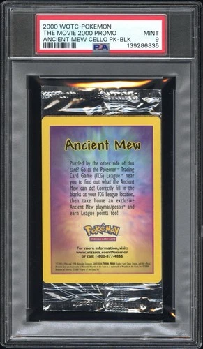 POKEMON PSA 9 MINT SEALED PACK ANCIENT MEW 2000 GAME PROMO MOVIE