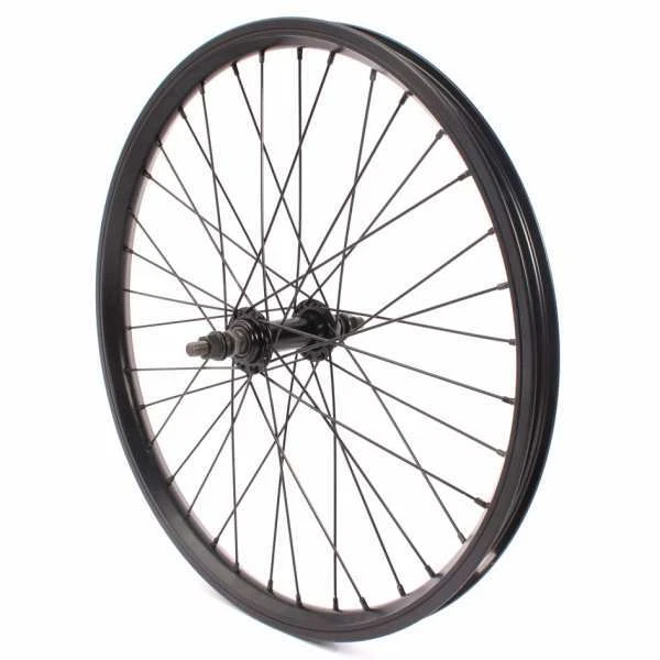 KHE BMX Front Wheel Black Anodized 28mm Aluminium TDI Rim 36 Hole 10mm Prism Hub