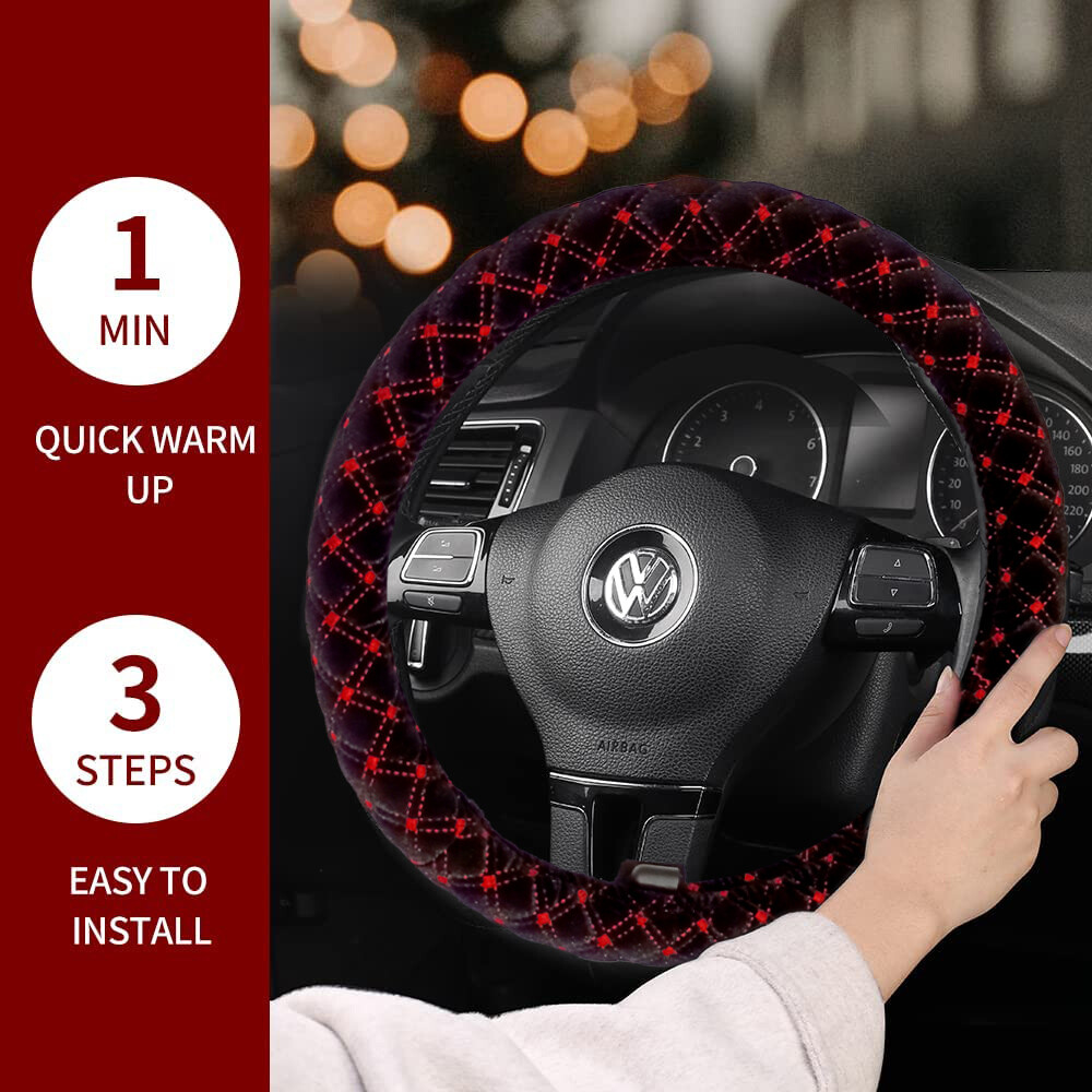 Big Ant Heated Steering Wheel Cover Hand Warmer Steering Wheel Cover