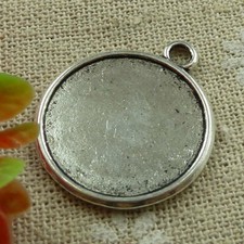 Free Ship 50 pcs tibetan silver round frame charms 29x25mm L-1585