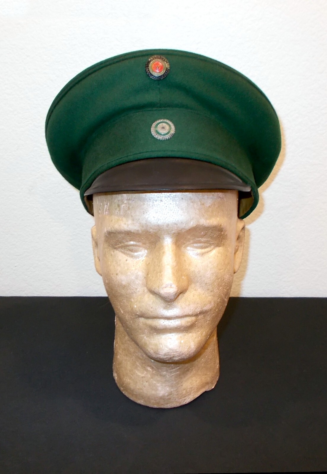 WW1 Imperial Prussian Saxony Jäger Schirmmütze - OFFICER VISOR CAP - NAMED!