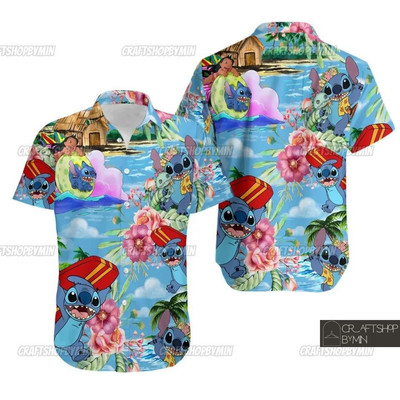 Stitch Tropical 3D HAWAII SHIRT US Size All Over Print Father Gift Best Price