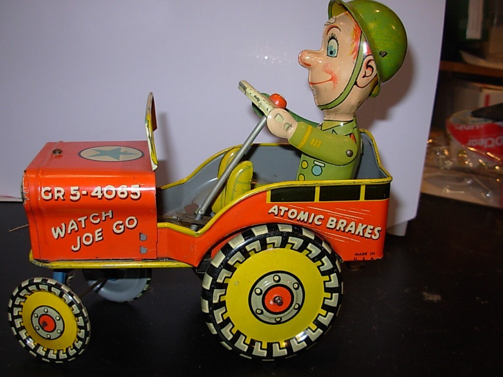 G.I. Joe Jeep Tin Toy CR5-4065 Atomic Brakes Supersonic Speed