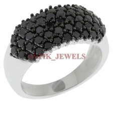 Natural Black Onyx Gemstone with 925 Sterling Silver Ring for Women's 3187