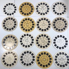 Lot Of 16 Viewmaster View Master Reels Travel Parks Alaska Colorado NYC Jasper