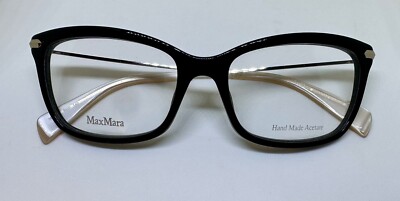 MAX MARA MM12 occhiali da vista frontale nero aste di metallo