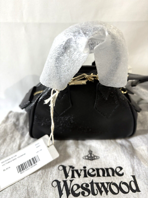 Vivienne Westwood Mini Victoria Yasmin Black Leather Dome