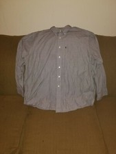 Brooks Brothers 346 Mens Long Sleeve Button Front Gray Size XL