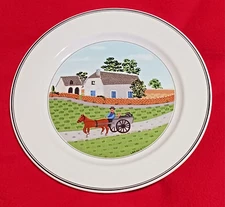 Villeroy & Boch Dinner Plate 10.5" Getting the Turkey Farmhouse Design Naif