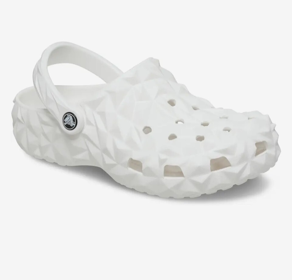 NWT Crocs Classic Geometric Clog White Women display picture 2