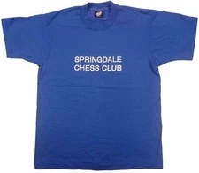 SPRINGDALE CHESS CLUB vintage t shirt Screen Stars Best Large 80s single stitch