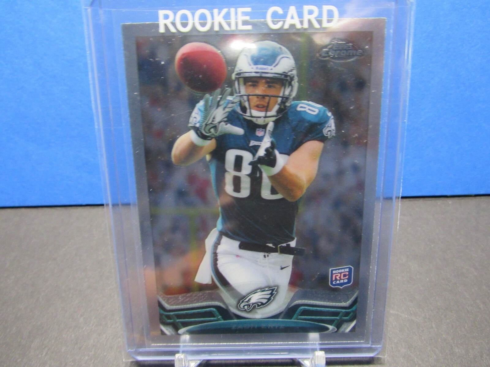 2013 ZACH ERTZ TOPPS CHROME FOOTBALL REFRACTOR ROOKIE CARD TRADED TO WASHINGTON.
