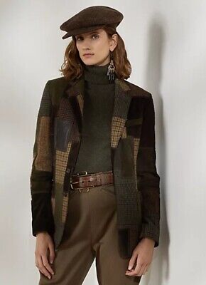 $5K Ralph Lauren Purple Label 14 Tweed Patchwork Blazer $5K Ralph Lauren Purple Label 14 Tweed Patchwork Blazer
