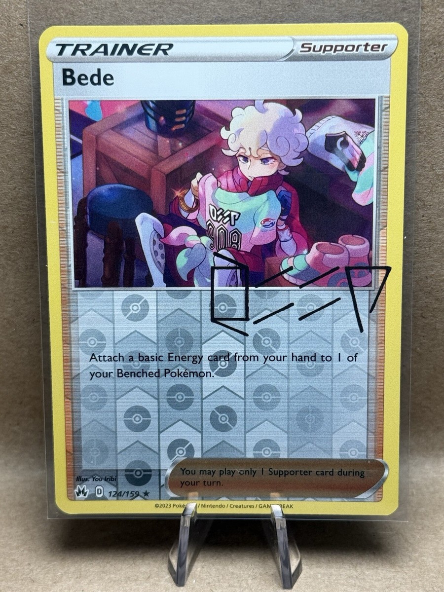 2023 Pokemon Card **Bede** Crown Zenith Signed Trainer 124 2023 Pokemon Card **Bede** Crown Zenith Signed Trainer 124
