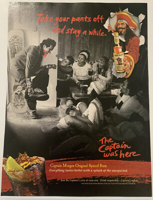Captain Morgan Spiced Rum Mustache The Captain Was Here Magazine Print ...