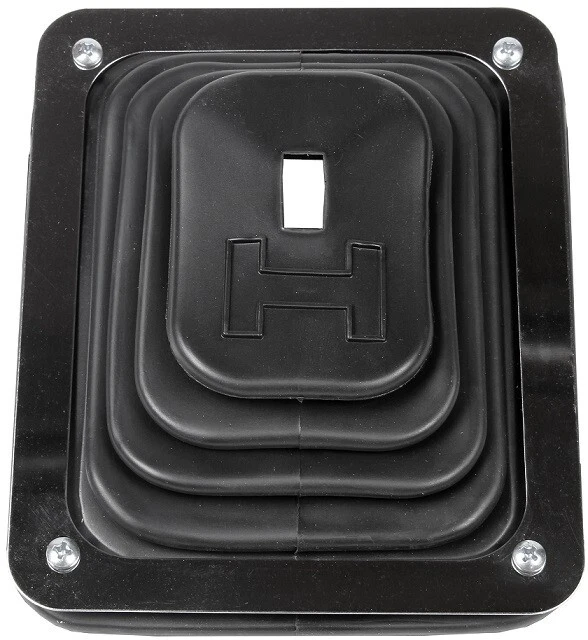 BOTA PALANCA DE CAMBIOS HURST TRANSMISIÓN MANUAL NUEVA, NEGRA/CROMO, INCLUYE BOTA B4 Y PLACA Foto 2 de 4