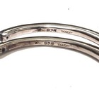 925 sterling silver large hoop huggie earrings hollow 8.6g 2" estate vintage — photo 6
