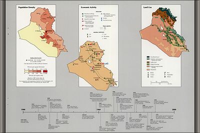 Poster, Many Sizes; Cia Map Iraq Population Economy & Land Use 1992