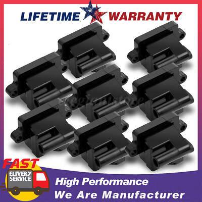 8 Square Ignition Coil Pack For GMC Sierra Savana 1500 2500 4.8L 5.3L 6.0L 8.1L