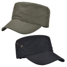 Hommes Style Militaire Plat Casquette Haut Réglable Armée Cadet Extérieur Casual
