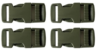 Pack De 4 Duraflex Vert Olive Mojave Côté Sortie Plastique Boucle 20mm/1.9cm - Photo 1/4