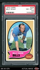 1970 Topps #229 Billy Shaw Bills HOF Georgia Tech PSA 8.5 - NM/MT+