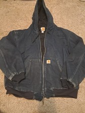 Carhartt Quilted Hooded Active Jacket Dark Navy J140 DNY Men s Large