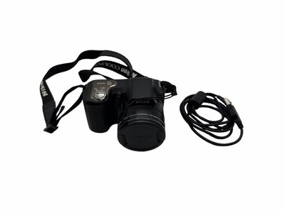 Nikon Coolpix L100 Black 10 MP Point Shoot Digital Camera 15x Optical Zoom VG