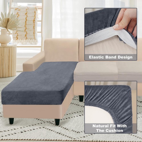 Schnitt Couch Bezug 1 Stück Samt Separate Chaiselongue Bezug Weiche Dehnung... - Bild 4 von 6