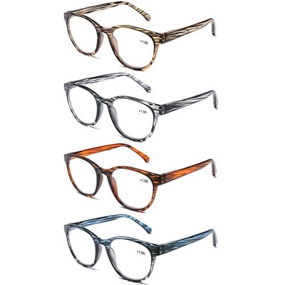 DOOViC Computer Reading Glasses 4 Count (Pack of 1), 4 Colors-s13 