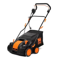 16 In. 15 Amp 2-In-1 Electric Dethatcher and Scarifier with Collection Bag