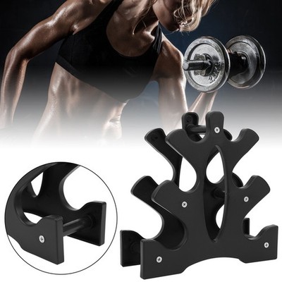 Home Workout Dumbbell Rack Tree Shape Weights Rack 3 Tier Holder Organizer Brack