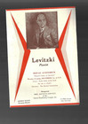 VINTAGE CONCERT PROGRAM LEVITZKI Pianist 1930s MIZPAH AUDITORIUM SYRACUSE NY — photo 1