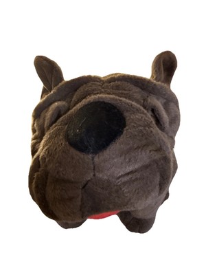 13  Dandee Brown Bulldog Plush Valentine s Day Heart Collar 2015 Stuffed Animal