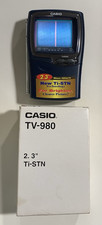 VTG Analog Casio Model TV-980B Ti-STN Portable LCD Color Television Tested