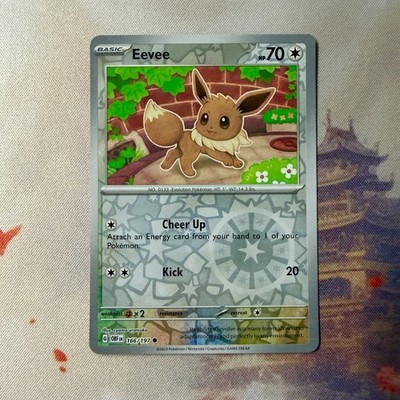 Eevee 166/197 SV03: Obsidian Flames Reverse Holo Pokemon Card NM