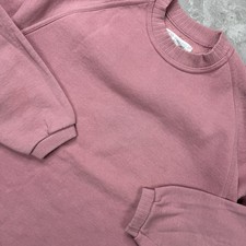 Vintage 90s Russell Athletic Women  s Soft Pink Blank Pullover Sweatshirt Large