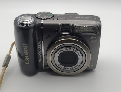 Canon PowerShot A590 IS 8MP Digital Camera - UNTESTED - NO Battery Door - READ!