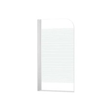 form and style Duschabtrennung Badewannenaufsatz Wand ABETO Glas Streifen weiß