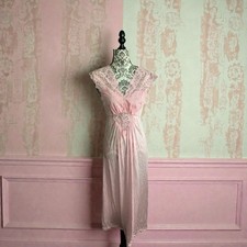 Vintage Texsheen pink nylon Nightgown Lingerie Small-medium